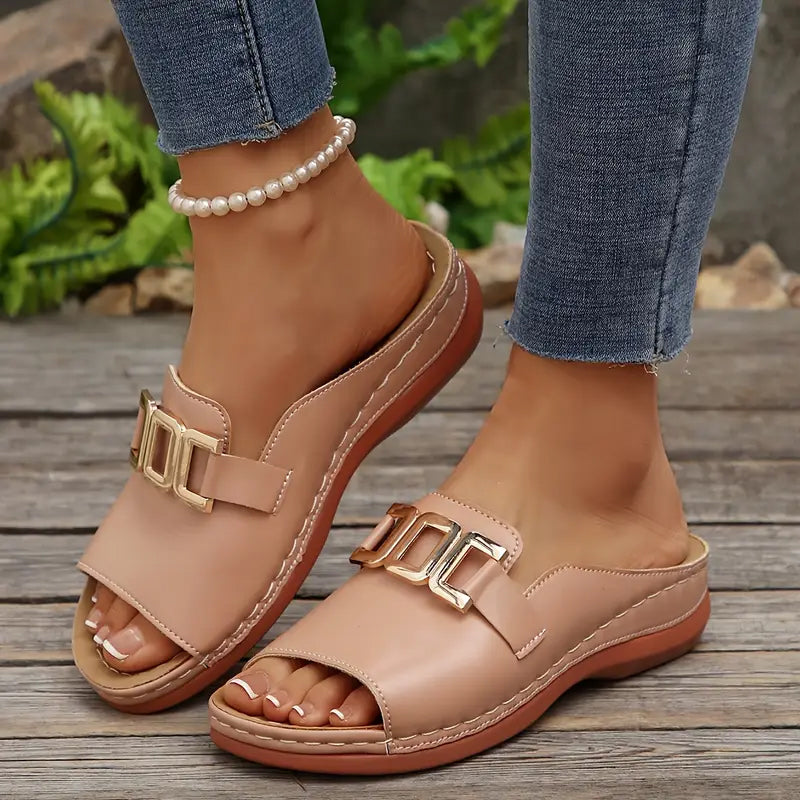Paola - Sandalo Comfort con Fibbia Gioiello