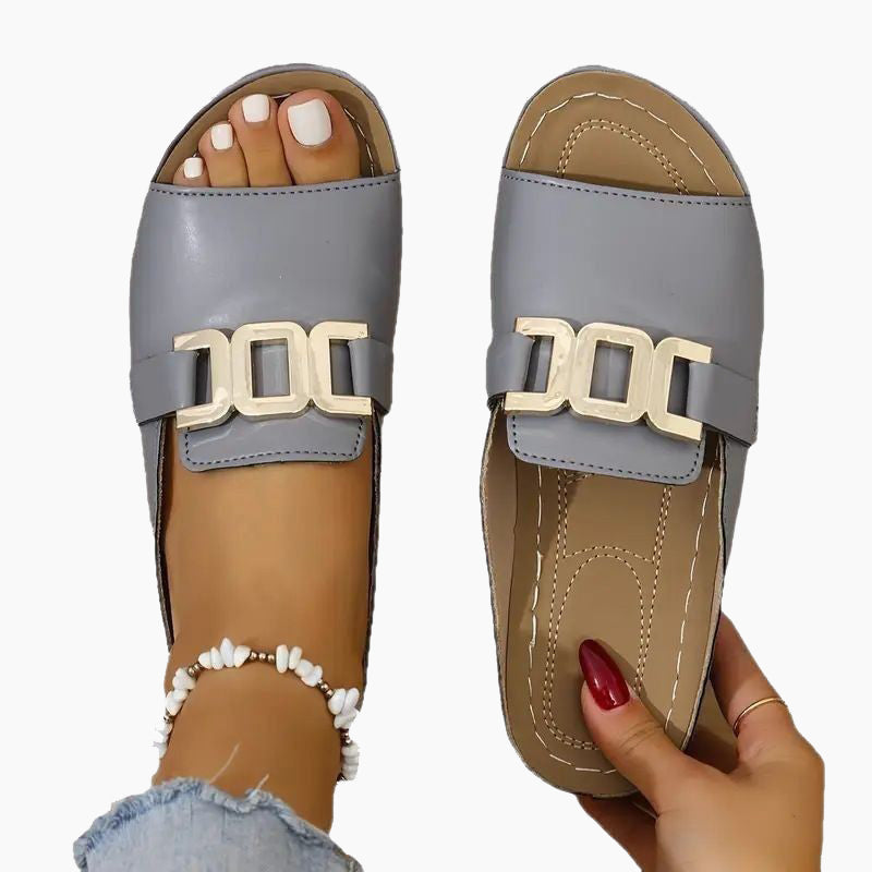 Paola - Sandalo Comfort con Fibbia Gioiello