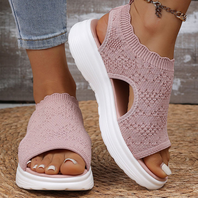 Patrizia - Sandali con Plateau in Rete Traspirante da Donna