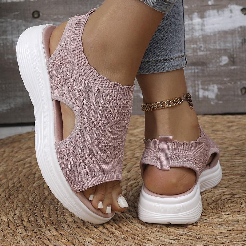 Patrizia - Sandali con Plateau in Rete Traspirante da Donna
