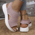 Patrizia - Sandali con Plateau in Rete Traspirante da Donna