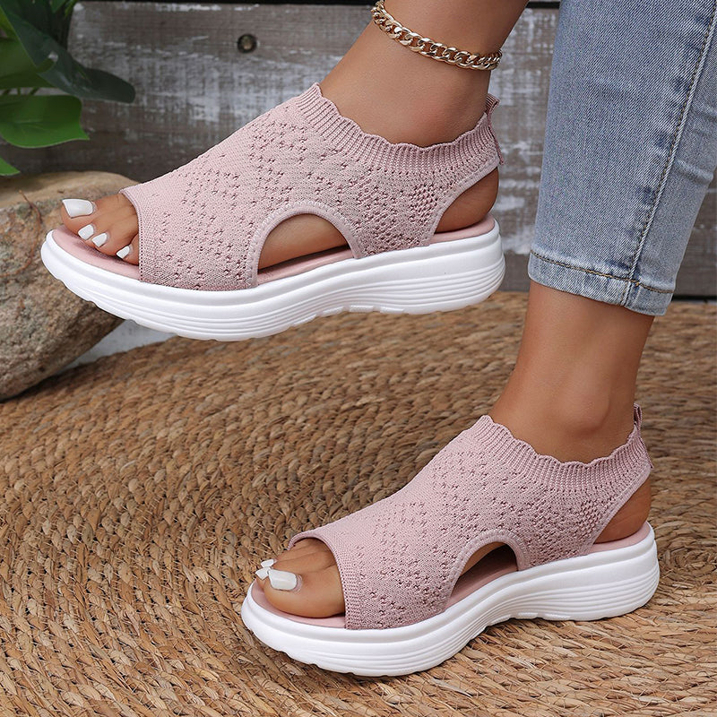 Patrizia - Sandali con Plateau in Rete Traspirante da Donna