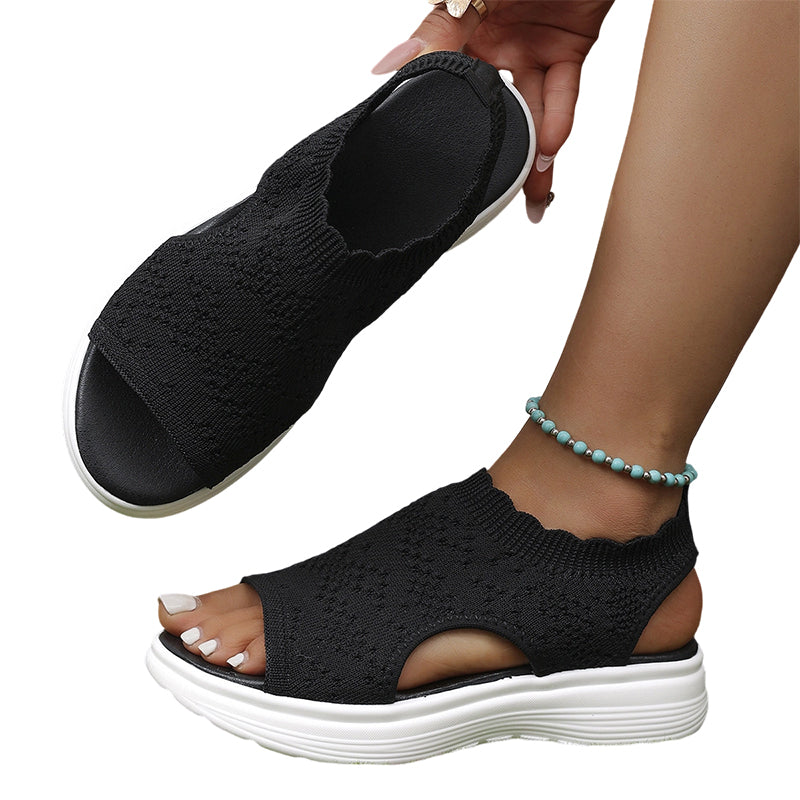 Patrizia - Sandali con Plateau in Rete Traspirante da Donna