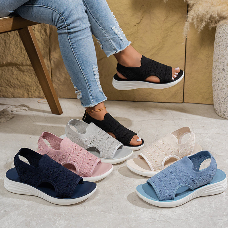 Chiara - Sandalias de Plataforma de Tejido Transpirable