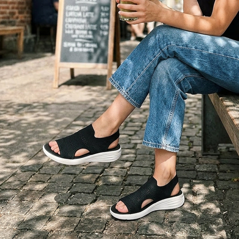 Chiara - Sandalias de Plataforma de Tejido Transpirable