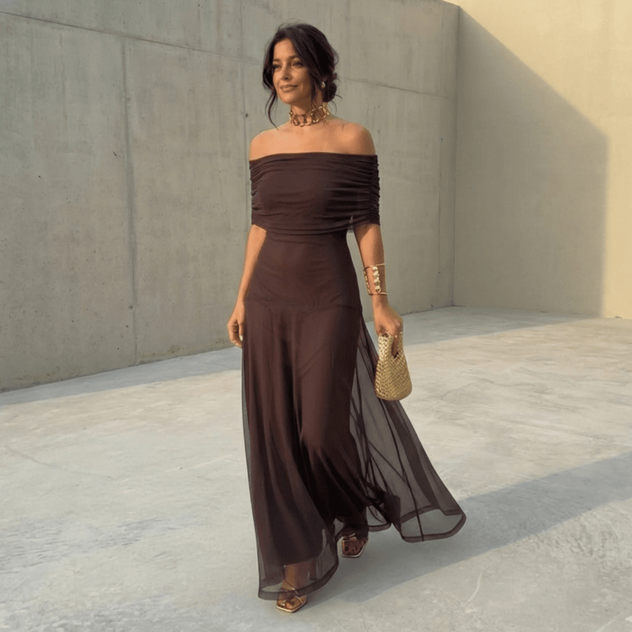 Uma - Vestido largo fluido con diseño elegante - LUVOR