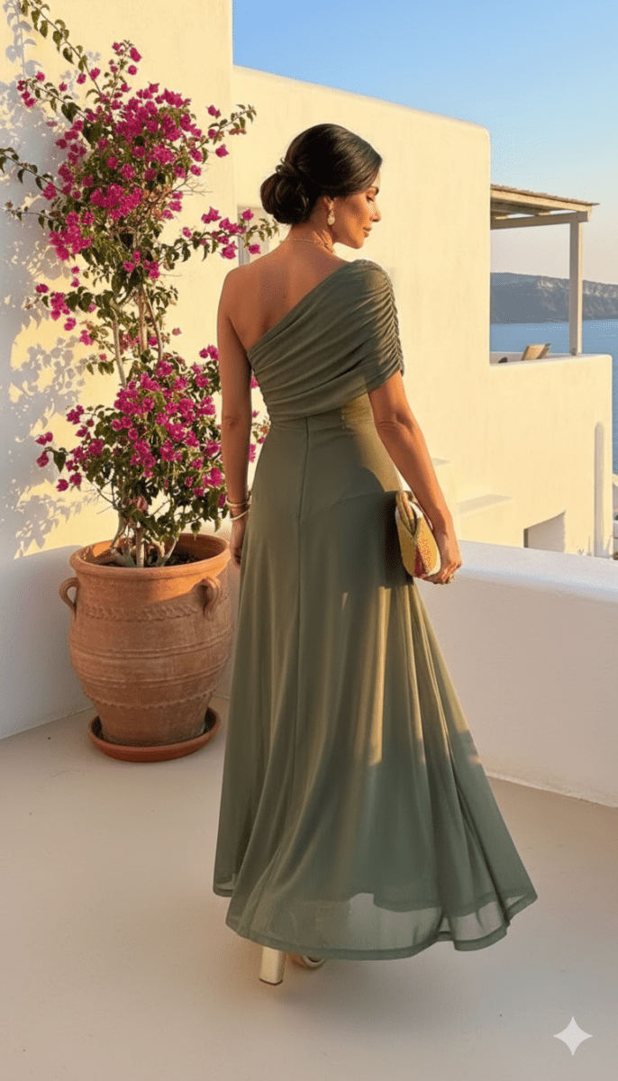 Uma - Vestido largo fluido con diseño elegante - LUVOR