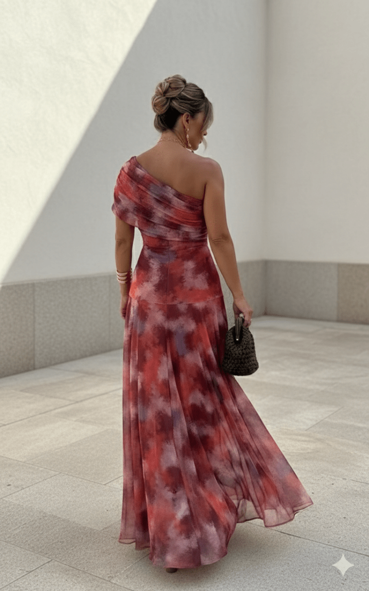 Uma - Vestido largo fluido con diseño elegante - LUVOR