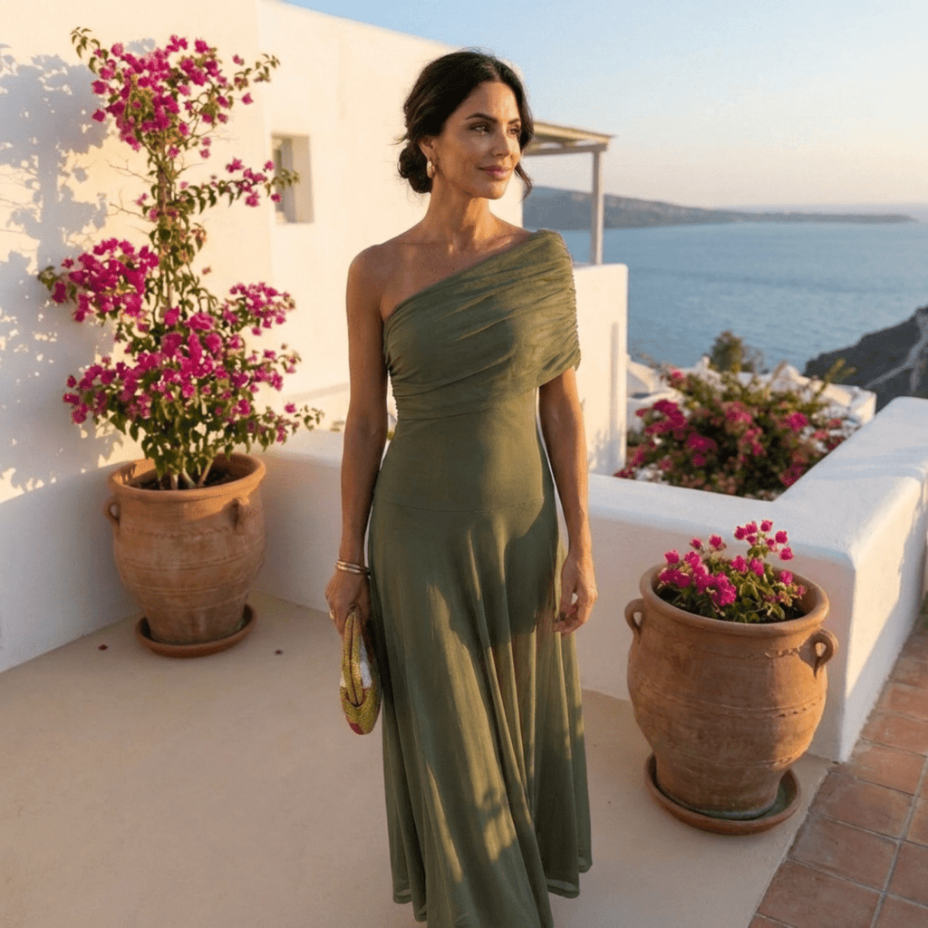 Uma - Vestido largo fluido con diseño elegante - LUVOR